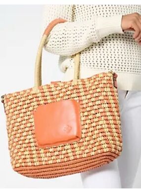 Patricia Nash straw tote bag